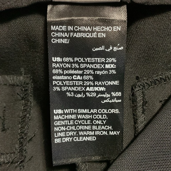 Chico's Women So Slimming Straight Leg Black Size 12S Trousers Office Quiet - Picture 9 of 15